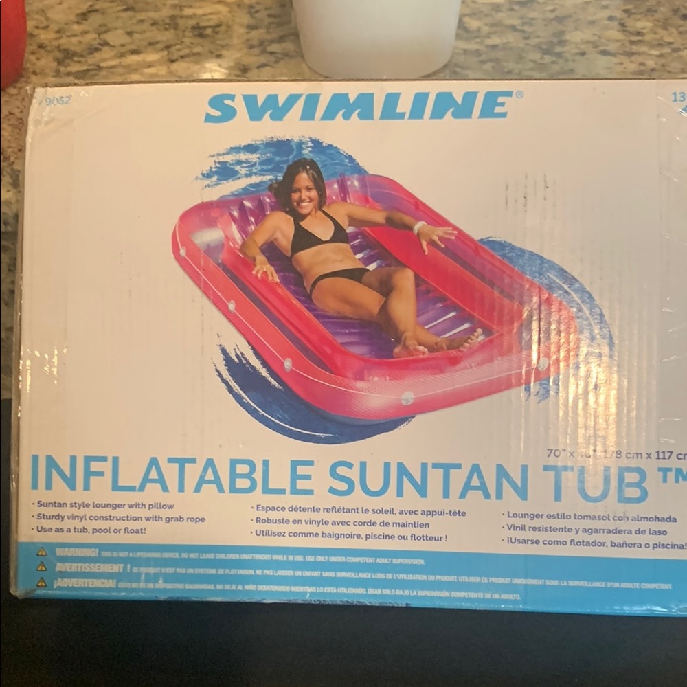 Swimline inflatable Suntan Tub - Pink